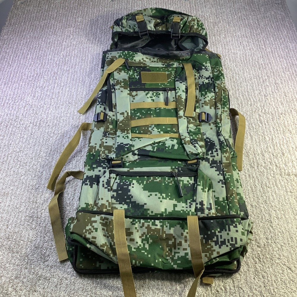 Camouflage Hiking Backpack Large Camping Military Tactical Travel Bag New